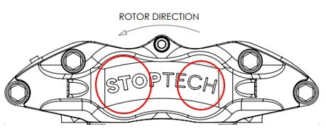 What are staggered piston brake calipers?