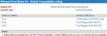 Load image into Gallery viewer, 2019-2022 Ford Ranger Brake Kits