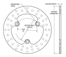 Load image into Gallery viewer, Drilled Steel Rotor - 160-2084