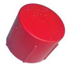 Load image into Gallery viewer, Zoomed in picture of a single red fitting cap