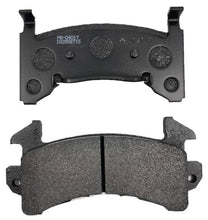 Load image into Gallery viewer, Two GM metric shaped brake pads on a white background
