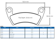 Load image into Gallery viewer, UTV brake pad shape and fitment details
