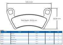Load image into Gallery viewer, UTV brake pad shape and fitment details