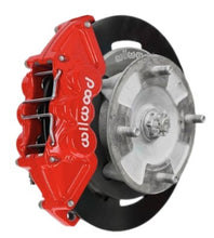 Load image into Gallery viewer, UTV front brake assembly picture with a red caliper on a white background