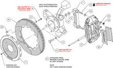 Load image into Gallery viewer, Exploded diagram of a high-performance brake kit and its various components
