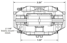Load image into Gallery viewer, Top-down view of a brake caliper drawing