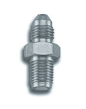 Load image into Gallery viewer, A steel AN fitting featuring male to male design and clear zinc coating