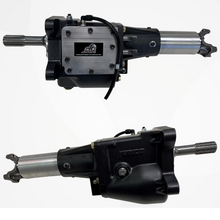 Load image into Gallery viewer, a black Jerico 2 speed extended glide transmission on a white background