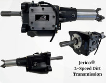 Load image into Gallery viewer, a black Jerico 2 speed extended glide transmission on a white background
