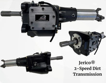 Load image into Gallery viewer, a black Jerico 2 speed extended glide transmission on a white background