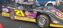 Load image into Gallery viewer, Right side picture of a dirt late model in a busy pit area

