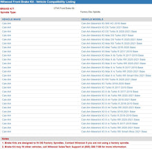 Load image into Gallery viewer, UTV application list for brake kits
