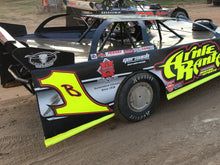 Load image into Gallery viewer, Right side picture of a dirt late model in a busy pit area

