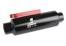 Load image into Gallery viewer, A fuel filter housing, black, with a red shutoff handle