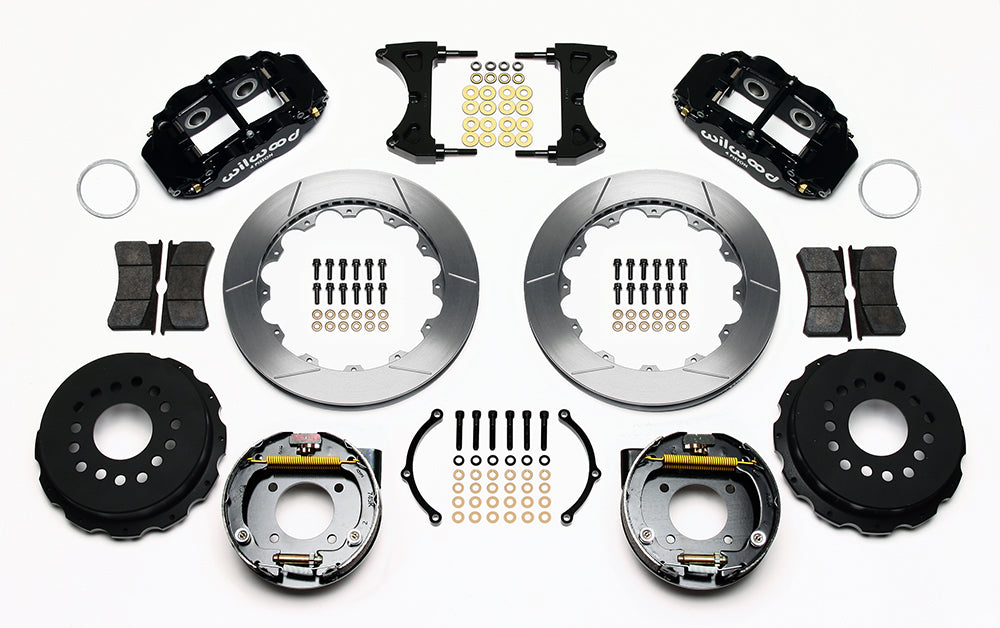 1964 - 1974 Buick, Chevrolet, Oldsmobile, Pontiac Forged Narrow Superlite 4R Big Brake Rear Parking Brake Kit - 140-10909