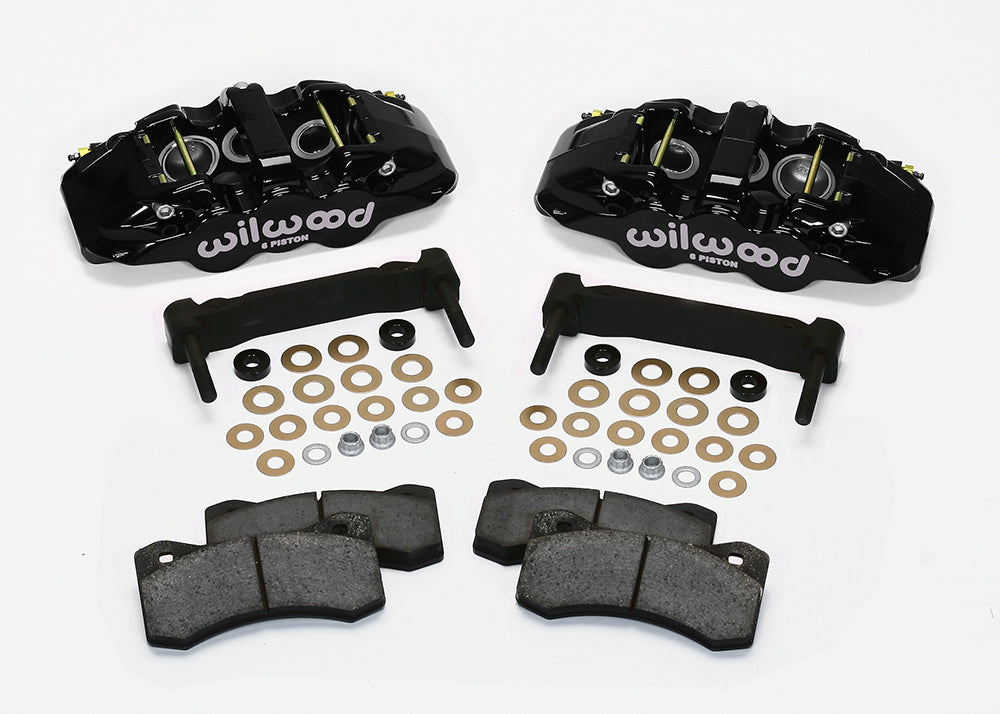 1962 - 2013 Buick, Cadillac, Chevrolet, GMC, Oldsmobile, Pontiac AERO6 Front Caliper and Bracket Upgrade Kit for Corvette C5-C6 - 140-12629