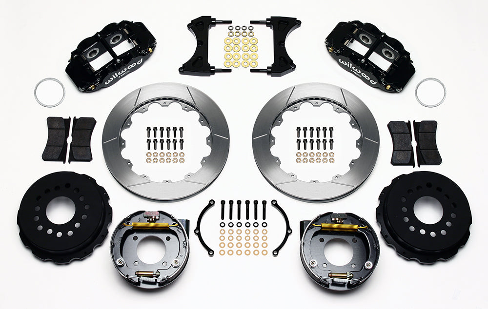 1964 - 1974 Buick, Chevrolet, Oldsmobile, Pontiac Forged Narrow Superlite 4R Big Brake Rear Parking Brake Kit - 140-13678