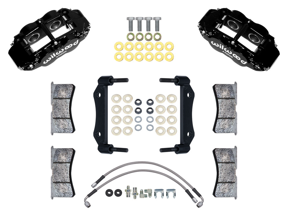 1969 - 1983 Porsche Forged Narrow Superlite 4R Front Caliper and Bracket Kit - 140-16675