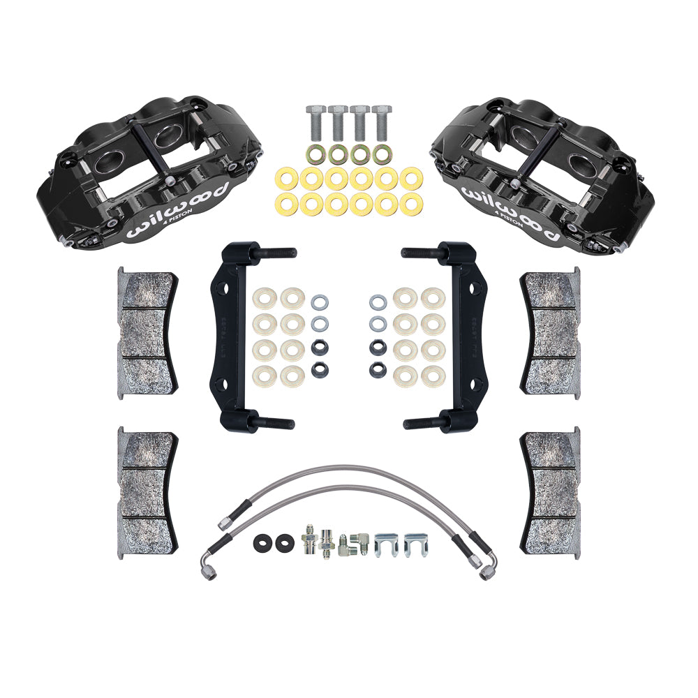 1984 - 1989 Porsche Forged Narrow Superlite 4R Front Caliper and Bracket Kit - 140-16677