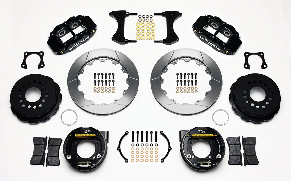 1964 - 1974 Buick, Chevrolet, Oldsmobile, Pontiac Forged Narrow Superlite 4R Big Brake Rear Parking Brake Kit - 140-9224