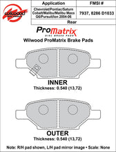 Load image into Gallery viewer, 2004 - 2011 Chevrolet, Pontiac, Saturn Original Equipment Pads - 150-D1033K
