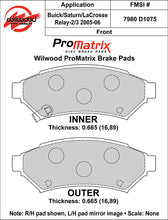 Load image into Gallery viewer, 2005 - 2009 Buick, Chevrolet, Pontiac, Saturn Original Equipment Pads - 150-D1075K
