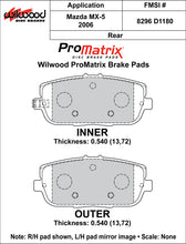 Load image into Gallery viewer, 2006 - 2015 Mazda Original Equipment Pads - 150-D1180K
