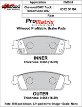 Load image into Gallery viewer, 2007 - 2013 Cadillac, Chevrolet, GMC Original Equipment Pads - 150-D1194K
