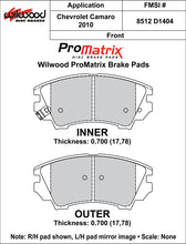 Load image into Gallery viewer, 2010 - 2015 Chevrolet Original Equipment Pads - 150-D1404K

