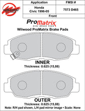 Load image into Gallery viewer, 1990 - 2011 Acura, Honda Wilwood Racing Pads - 150-10-D0465K
