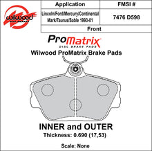 Load image into Gallery viewer, 1993 - 2007 Ford, Lincoln, Mercury Original Equipment Pads - 150-D0598K
