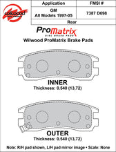 Load image into Gallery viewer, 1997 - 2010 Buick, Chevrolet, Oldsmobile, Pontiac Original Equipment Pads - 150-D0698K

