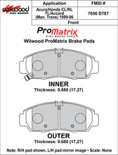 Load image into Gallery viewer, 1999 - 2010 Acura, Honda Original Equipment Pads - 150-D0787K
