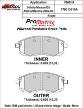 Load image into Gallery viewer, 2002 - 2019 Infiniti, Nissan, Suzuki Original Equipment Pads - 150-D0815AK
