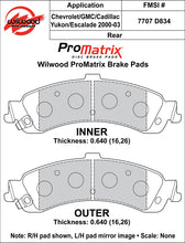 Load image into Gallery viewer, 2000 - 2007 Cadillac, Chevrolet, GMC Original Equipment Pads - 150-D0834K
