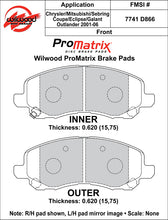Load image into Gallery viewer, 2001 - 2011 Chrysler, Dodge, Jeep, Mitsubishi Original Equipment Pads - 150-D0866K
