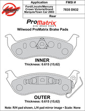 Load image into Gallery viewer, 2003 - 2011 Ford, Lincoln, Mercury Original Equipment Pads - 150-D0932K
