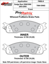 Load image into Gallery viewer, 2006 - 2008 Dodge Original Equipment Pads - 150-D0965K
