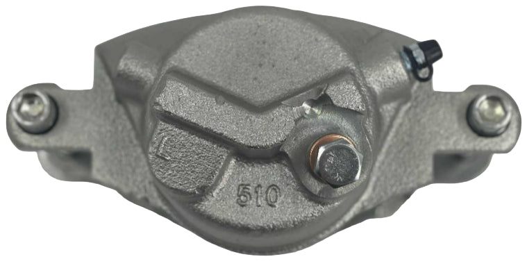 Brake caliper on a gray background