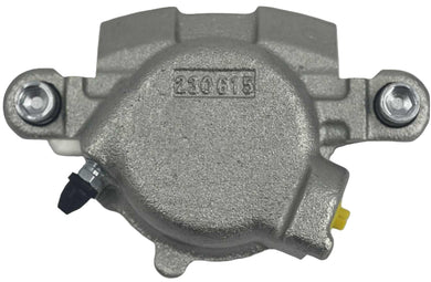 Metallic mechanical component on a gray background