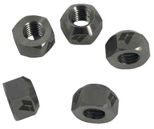 Load image into Gallery viewer, Five metal hex nuts on a white background
