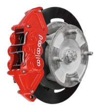 Load image into Gallery viewer, UTV front brake assembly picture with a red caliper on a white background

