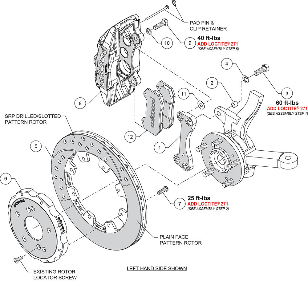 2002 - 2011 Acura, Honda Forged Dynapro 6 Big Brake Front Brake Kit (Hat) - 140-17519