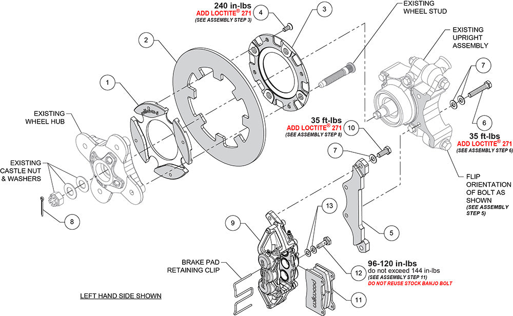2016 - 2021 Polaris UTV6 Rear Brake Kit (Race) - 140-17597