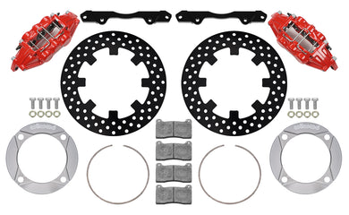 2d top-down picture of a UTV brake kit and its components