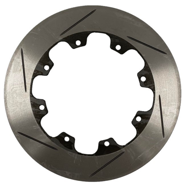 image of a brake rotor. The rotor is 11.75 inches in diameter and features slots. 