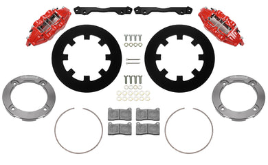2d top-down picture of a UTV brake kit and its components